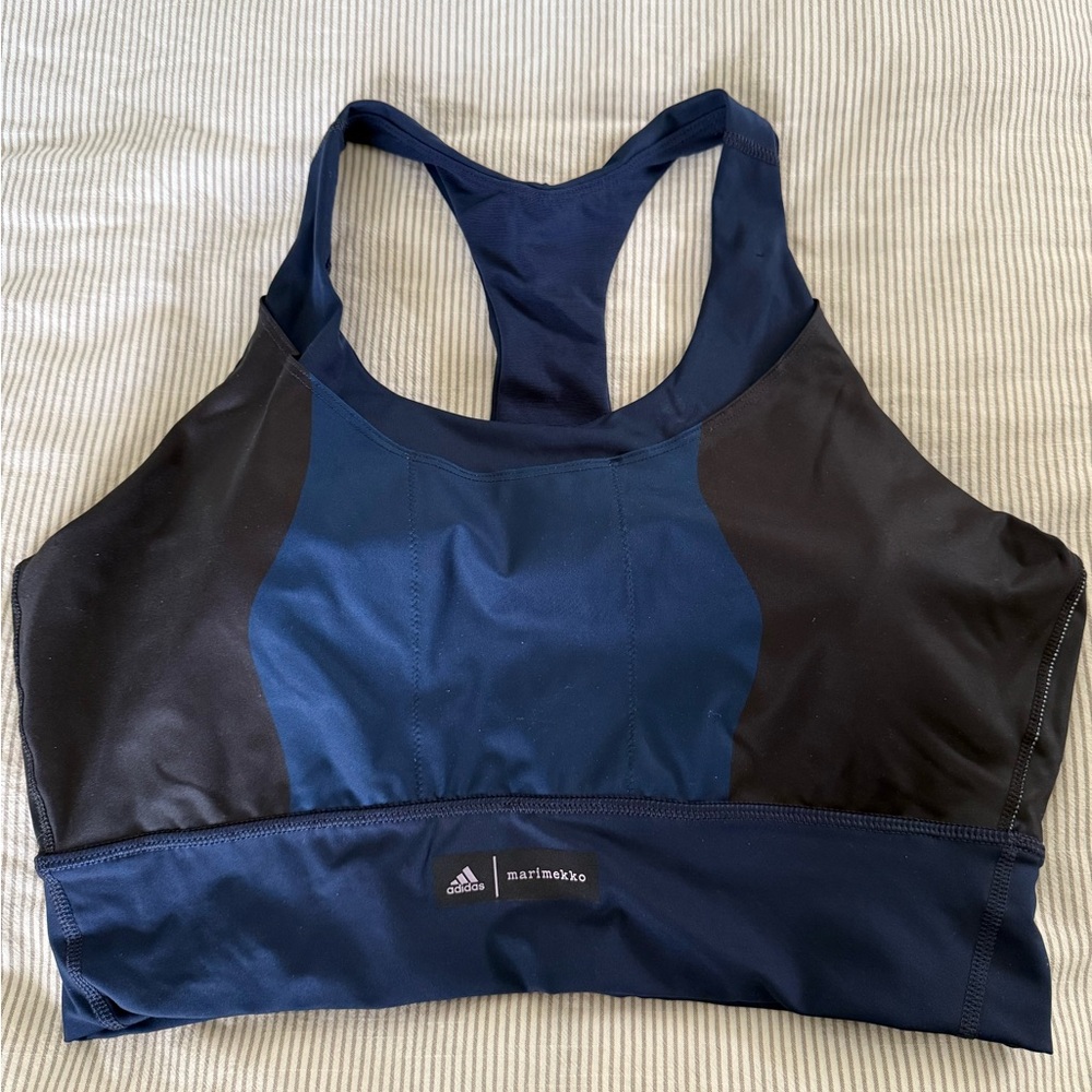 Adidas x Marimekko Women's Navy and Black Sports Bra
